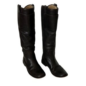 Frye Paige Chocolate Brown Tall Leather Riding Boots Size 6